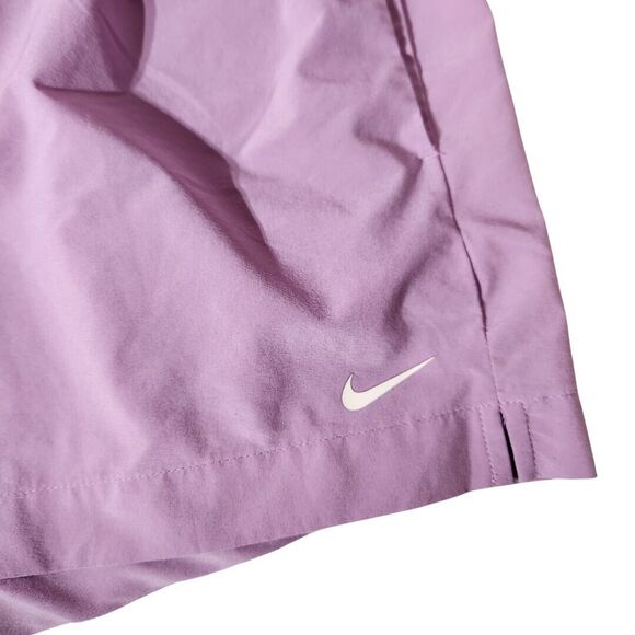 Nike Womens Sz M Short Running Shorts Lightweight Unlined Purple Logo Athleisure - Picture 7 of 11